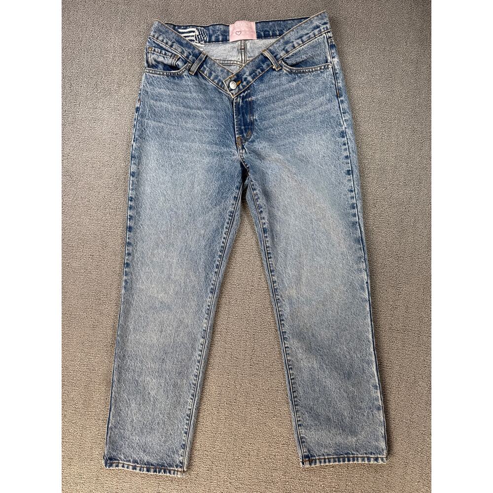 Revice‎ Jeans V Cut Waist Straight Leg Medium Wash Blue Size 29